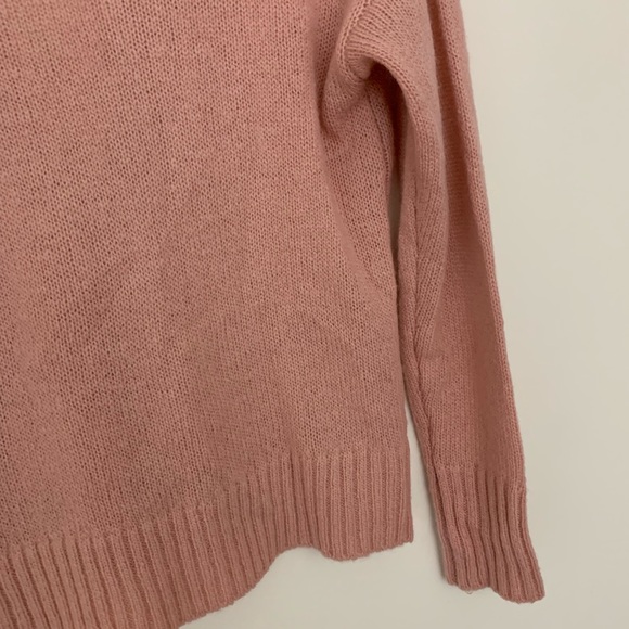 Bar III Deep V Neck Ribbed Sweater Pink Blush - Picture 4 of 7